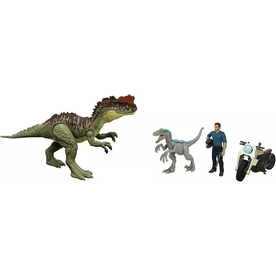 Set Figuras Dinosaurios Owen Con Motocicleta Dominion