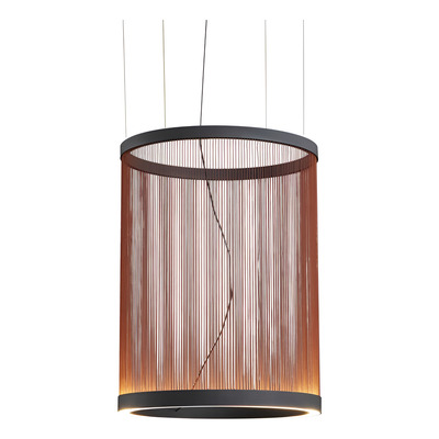 Colgante Hilo 2 Led Integrado 60w Diseño Terracota 55x70cm
