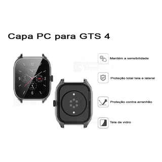 Capa Protecao Tela De Vidro Integrado Para Amazfit Gts 4