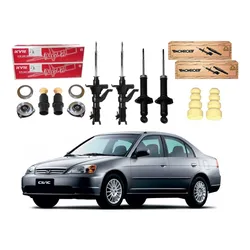  Kit Amortecedor Dianteiro Traseiro Civic 1.7 2002 A 2003