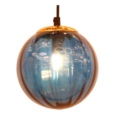 Colgante Gaia Azul E27 Ø150mm Vidrio