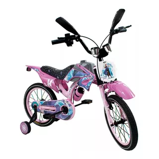 Bicicleta Infantil Moto Rueditas Sonido Rodado 16 Disney