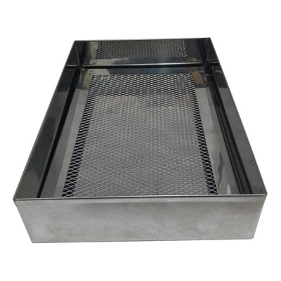 Escorredor Fritura Inox 20x30x6cm Pastel E Batatas-estanhado