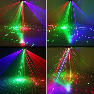 Dj Efecto De Cuatro Haces Etapa Rgb Patrón Activado Por Soni