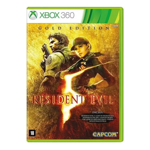 Resident Evil 5 Gold Edition - Jogo XBOX 360 Mídia Física