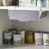 Especiero Plegable Organizador 6 Frascos Cocina Estante Blanco Y Gris
