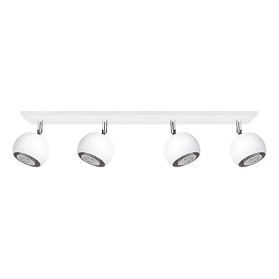 Aplique Plafon 4 Luces Lineal Blanco Bocha Móvil Apto Gu10 Blanco