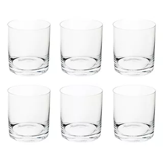 Jogo 6 Copos De Cristal Para Whisky Bohemia Larus 410ml Cor Transparente