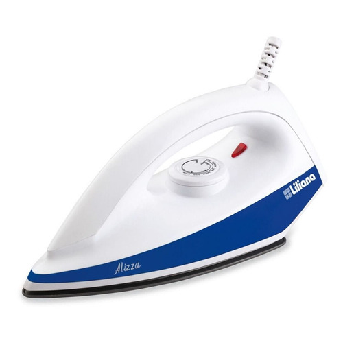 Plancha Seca Liliana Alizza Rps900 Suela Antiadherente 1100w Color Blanco/Azul