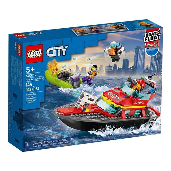 Lego City 60373 Lancha De Rescate De Bomberos Cantidad De Piezas 144