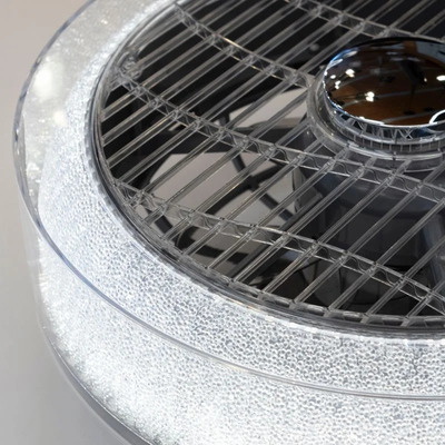 Ventilador De Techo Confit Gris Led Control 36w Moderno Cie