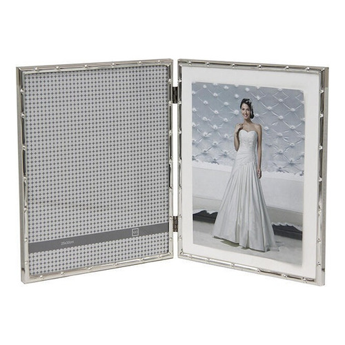 VGO sp205/2.5 Portarretratos Doble Foto 13x18cm Metal Premium Color Plateado