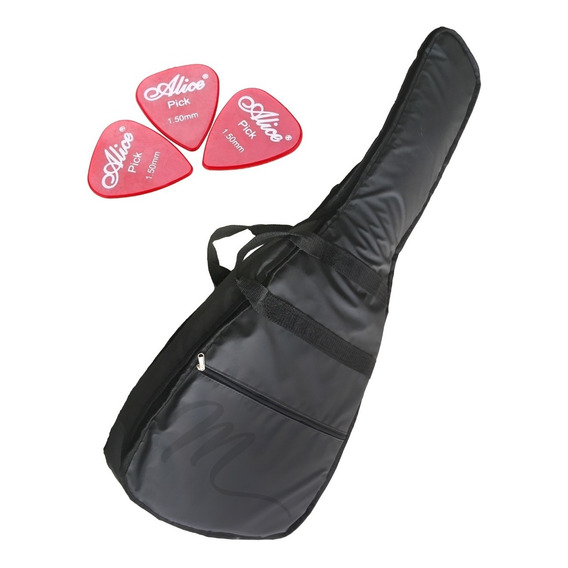 Funda Acolchada Guitarra Criolla  Mochila Impermeable + Púas