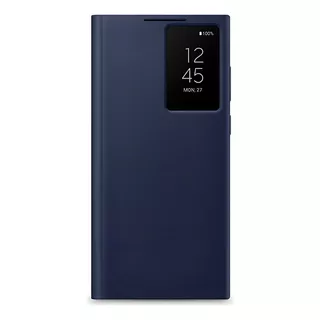 Capa Smart Clear View Para Samsung Galaxy S22 Ultra Cor Azul-marinho