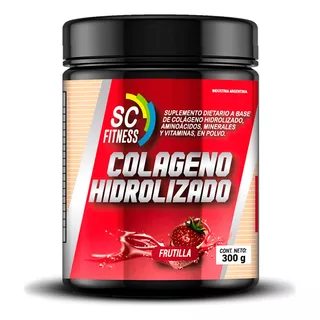 Colageno Hidrolizado - Sabor Frutilla Scfitness - 300 Gr