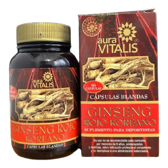 Ginseng Rojo Coreano Suplemento Vegano 60 Cápsulas