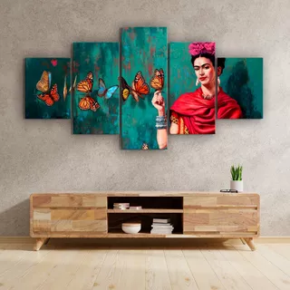 Cuadros Decorativos Frida Kahlo Mariposas En Canvas