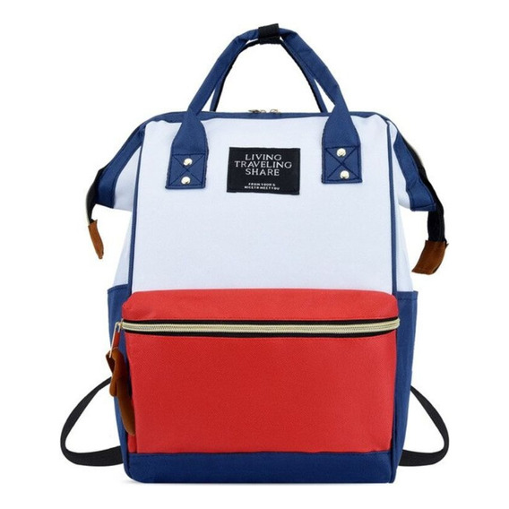 Mochila Multifuncion Living Traveling Share Bolso Maternal Color Tricolor