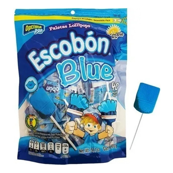Chupetas Mara Escobon Blue1 Bolsa X 40uds.