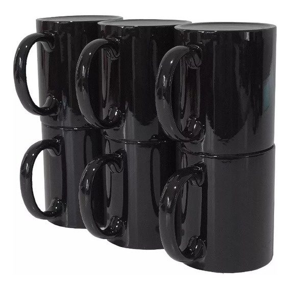 Taza Mágica Negro Brillante 11oz Sublimación 12pz