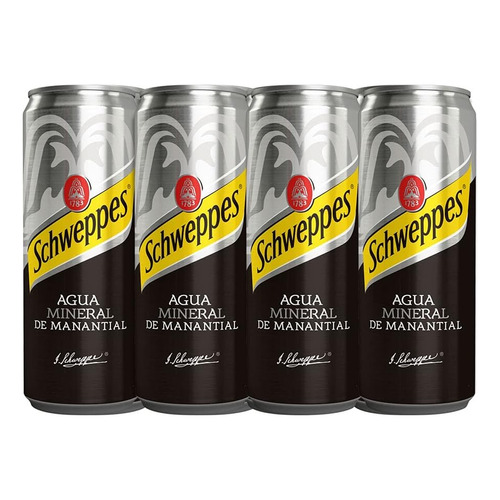 12 Pack Schweppes Agua Mineral 355ml