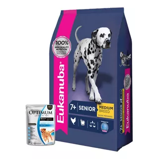 Alimento Eukanuba Super Premium Para Perro Senior De Raza Mediana Sabor Mix En Bolsa De 3kg