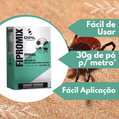 Fipromix Fipronil Pó 1kg Elimina Pulga Carrapato Formiga