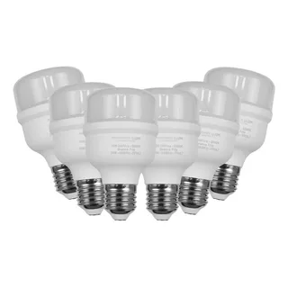 Kit 6 Lâmpadas Led Bulbo 20w 6500k E-27 Alta Potência Llum