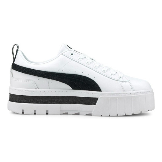 Zapatillas Puma Mujer Mayze Lth 381983 01 Blanco