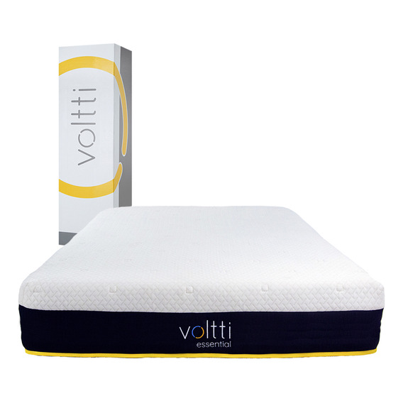 Colchón Individual Voltti Essential Hibrido  | 26 Cm |  Memory Foam  | Disminuye Puntos De Presión | Certificado Certipur-us