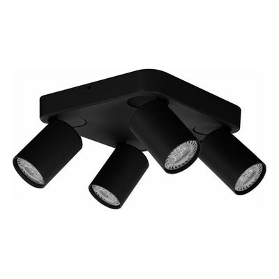Plafon Spot 4 Luces Katharo Blanco Movil Apto Led Moderno Lk