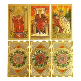 Baralho Tarô Dourado Gold Tarot Cartas Luxuoso 78 Cartas