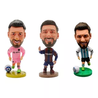 3 Figuras Lionel Messi Barcelona Argentina Y Flus