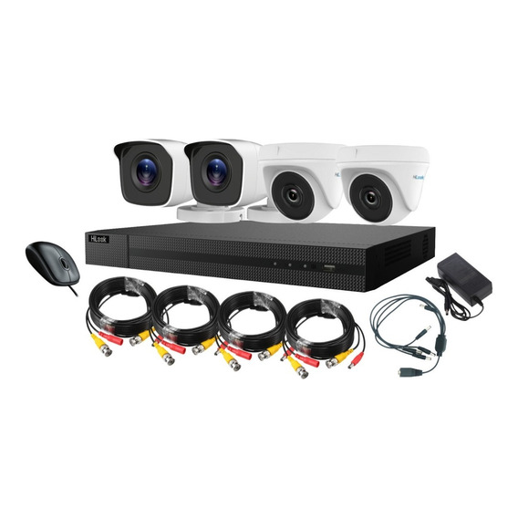 Kit Profesional Hilook By Hikvision 4 Camaras Fhd 1080p