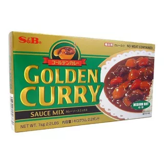 Tempero Golden Curry Com Sabor Picante Nível Médio S&b 1kg