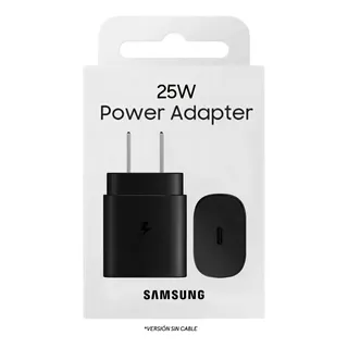 Samsung Cargador 25watts Para Galaxy A73 A23 A03s 25w Color Negro