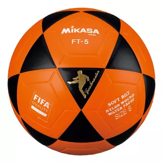 Pelota De Fútbol Mikasa Ft-5 Nº 5 Color Naranja Y Negro