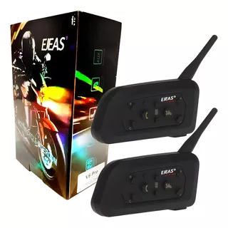 2 Intercomunicadores Bluetooth Moto Ejeas V6 Pro