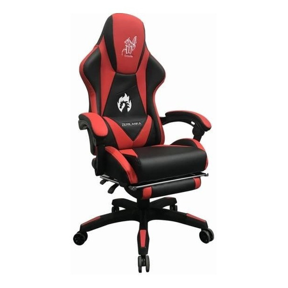 Silla Gamer Reclinable Con Reposa Pies Y Almohada Lumbar 