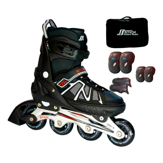 Rollers Profesionales Abec9 + Bolso + Protecciones Rueda Luz