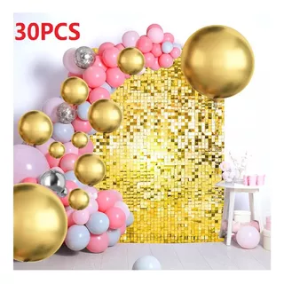 30pz Paneles Decorativos Glitter Wall Party Lentes30x30cm4d