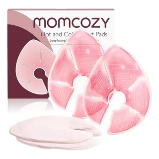 Momcozy Almohadilla De Terapia De Lactancia Mama, Frío Calor Color, Adecuado para Madres Lactantes, Rosa claro