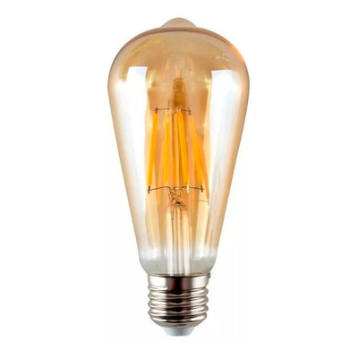 Lampara Filamento Ambar Led 7w Vintage St64 Luz Desing