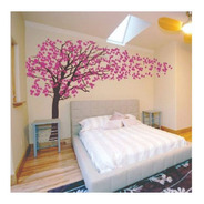 Adesivo De Parede Para Sala Arvores Flores Cerejeira Sakura