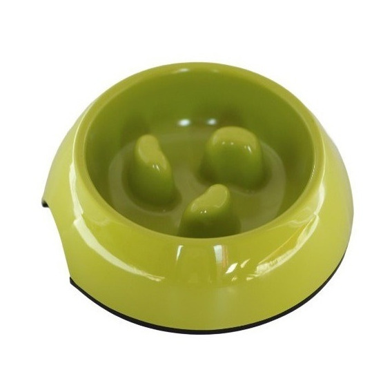 Plato Melamina Anti-ahogo Talla S Verde Perro Mascan