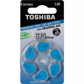 Pilha Toshiba Auditiva 675 Pr44 Botão - 1 Unidad