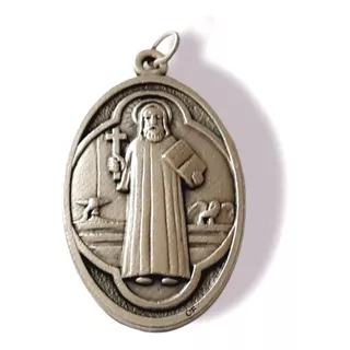 Pingente Medalha Sacra São Bento Medalhão Prata Italiana 