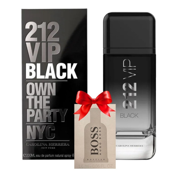 212 Vip Black Men Carolina Herrera 200ml Caballero + Regalo