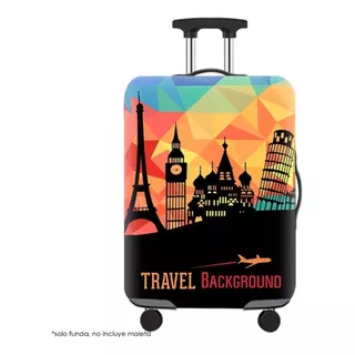 Funda Para Maleta Diseños Travel Background / Talla L