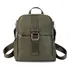 Mochila Impermeable Combinada En  Simil Cuero Lincolns Verde Militar